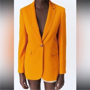 Women's Orange Blazer Zara
